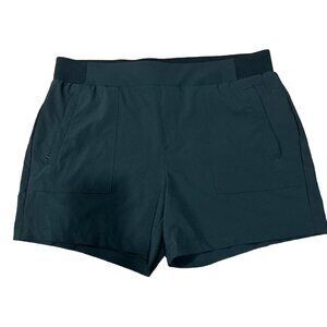 Briggs Womens Shorts 14 Black Elastic Four Pockets With Zipper Some Stretch